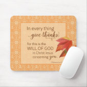 Tapis De Souris Dans Toutes Les Choses Remercient - 1 Thes. 5:18 (Avec souris)