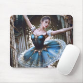Tapis De Souris Danse de ballet dans un Tutu bleu (Avec souris)