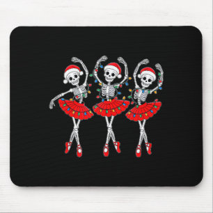 Tapis De Souris Danse de ballet de ballerine squelette Noël femmes