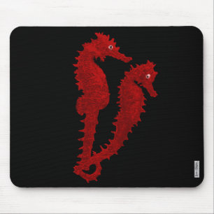 Tapis De Souris Danse des hippocampes (rouges)