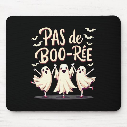 Tapis De Souris Danse d'Halloween Pas De Boo-rée Ghost Ballet (Devant)