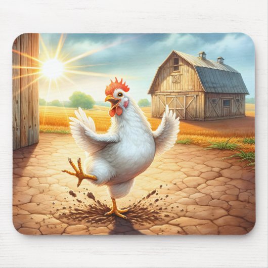 Tapis De Souris Danse Du Poulet À Barnyard (Devant)