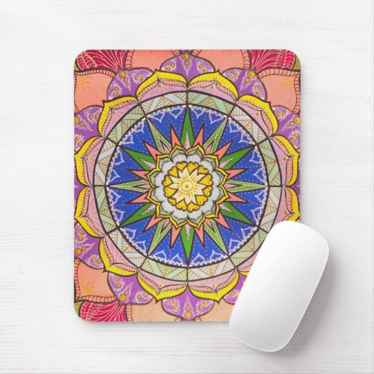 Tapis De Souris Danse joyeuse Mandala Mousepad tendance (Avec souris)