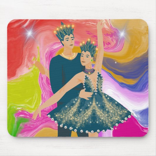 Tapis De Souris Danse majestueuse des couleurs (Devant)