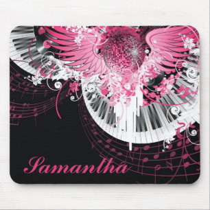 Tapis De Souris Danse Musique Disco Ball Piano Personnalisé Mousep