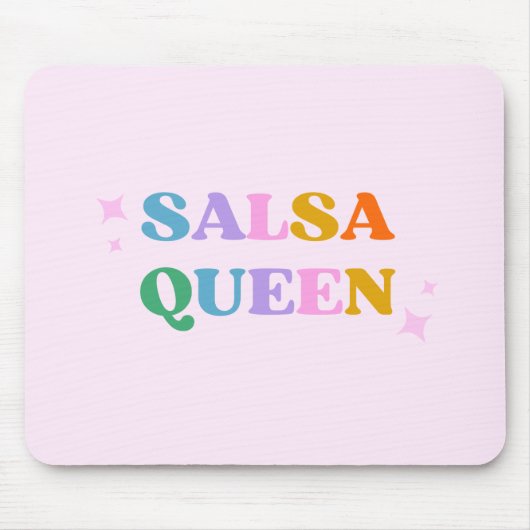 Tapis De Souris Danse salsa typographie rétro moderne  (Devant)