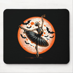Tapis De Souris Danse vintage Skeleton Ballet Danse Halloween Wouf
