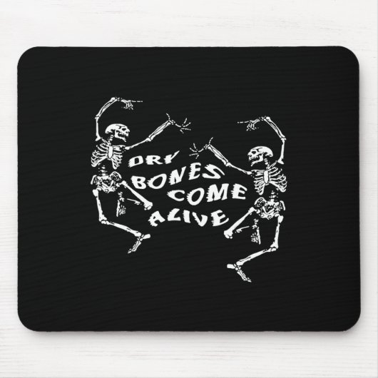 Tapis De Souris Danser Squelette Os Sèches Venez Vivants Bible Ver (Devant)