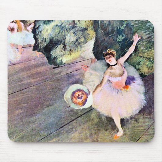 Tapis De Souris Danseur avec un bouquet de fleurs d'Edgar Degas (Devant)