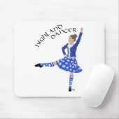 Tapis De Souris Danseur des Highlands en bleu (Avec souris)