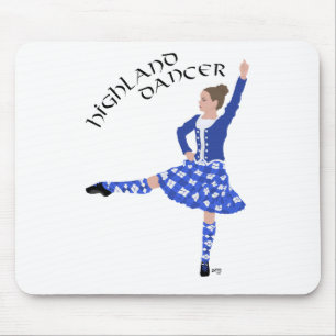 Tapis De Souris Danseur des Highlands en bleu