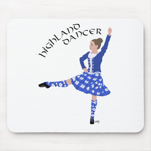 Tapis De Souris Danseur des Highlands en bleu (Devant)