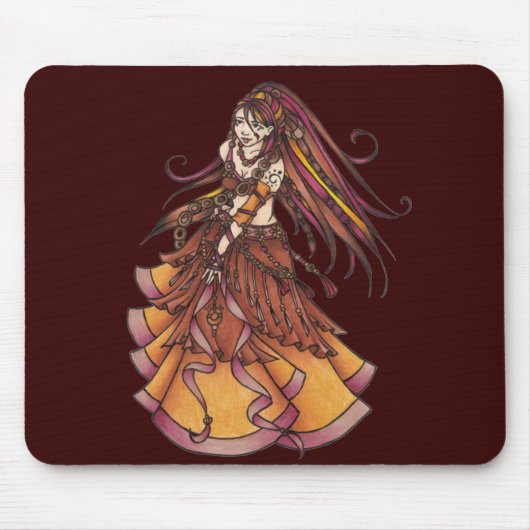 Tapis De Souris Danseur ventre Moon Automne (Devant)