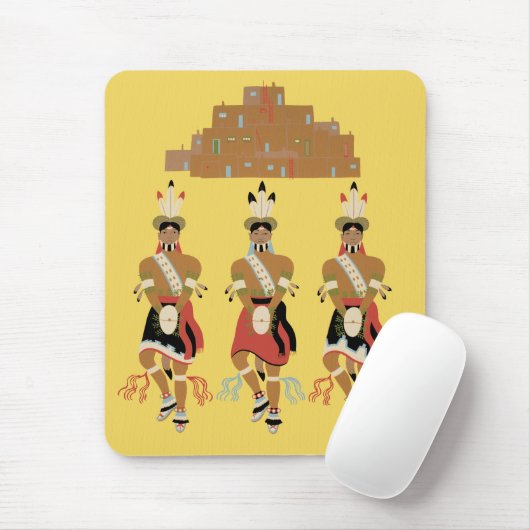 Tapis De Souris Danseurs de tortues Pueblo Mousepad (Avec souris)