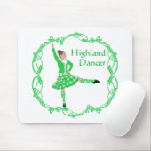 Tapis De Souris Danseuse des Highlands écossais - Vert (Avec souris)