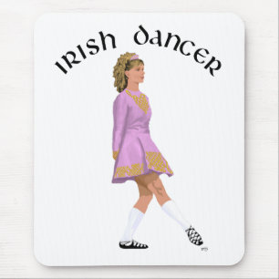 Tapis De Souris Danseuse Irlandaise en Chaussures Souples Rose