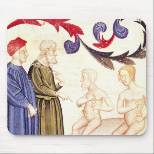 Tapis De Souris Dante, Virgil et Peste-frappés