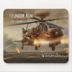 Tapis de souris d'Apache de course de tonnerre