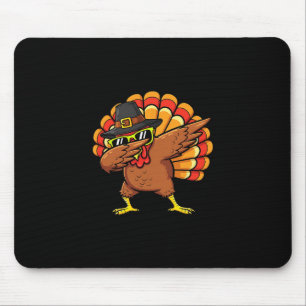 Tapis De Souris Dappeur Dinde Drôle de Dîner de Thanksgiving Dinde