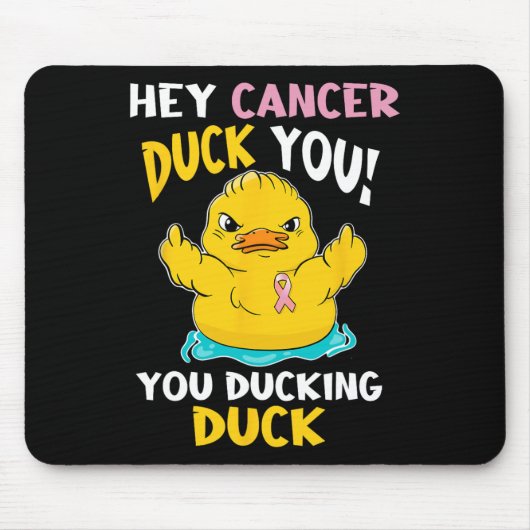 Tapis De Souris Daring Duckie - Guerrier du cancer du sein (Devant)