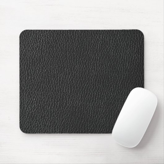 Tapis De Souris Dark Black Leather Texture Design Office (Avec souris)