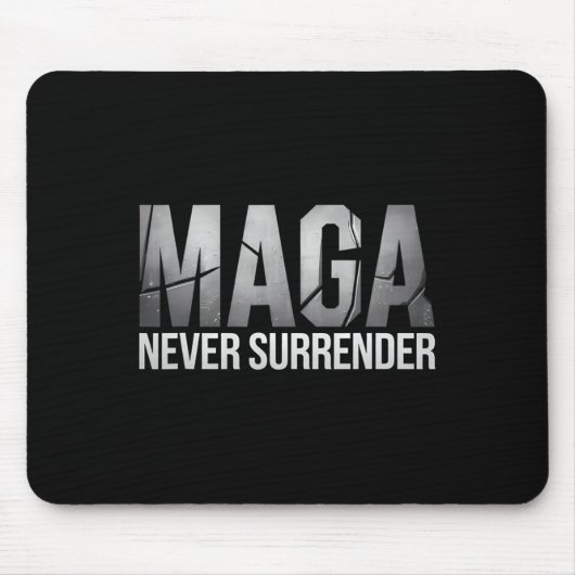 Tapis De Souris Dark Mega Trump 2024 Mega Never Surrender (Devant)