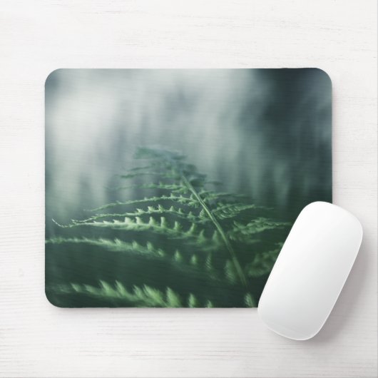 Tapis De Souris Dark Moody Fern photo nature (Avec souris)