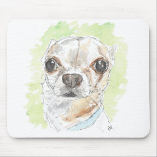 Tapis de souris d'art Chihuahua.