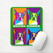 Tapis de souris d'art de bruit de Boston Terrier (Avec souris)