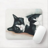 Tapis de souris d'art "de chat de smoking" (Avec souris)
