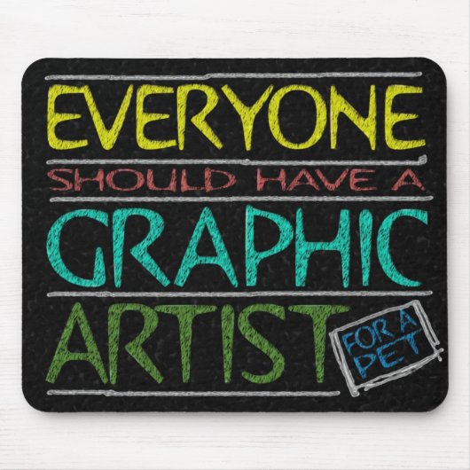 Tapis de souris d'artiste graphique d'animal (Devant)