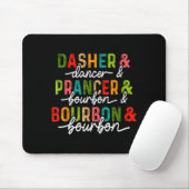 Tapis De Souris Dasher Dancer Prancer & Bourbon Noël (Avec souris)