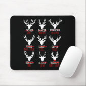 Tapis De Souris Dasher Dancer Prancer & Bourbon Noël (Avec souris)