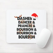 Tapis De Souris Dasher Dancer Prancer & Bourbon Noël (Avec souris)