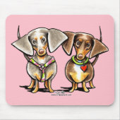 Tapis De Souris Dashing Dachshunds Appelés (Devant)