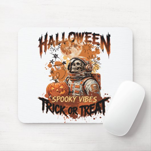 Tapis de souris d'astronaute Halloween (Avec souris)