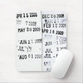 Tapis De Souris Date de la bibliothèque Timbre Mousepad (Avec souris)