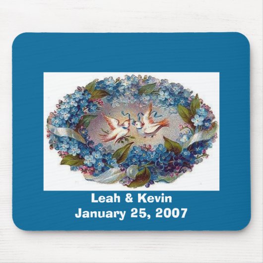Tapis De Souris Date de mariage Mousepad (Devant)