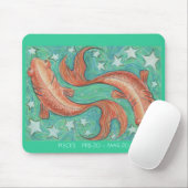 Tapis De Souris Dates de mousepad de Zodiac Pisces (Avec souris)