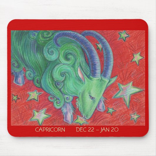 Tapis De Souris Dates du Zodiac Capricorne mousepad (Devant)