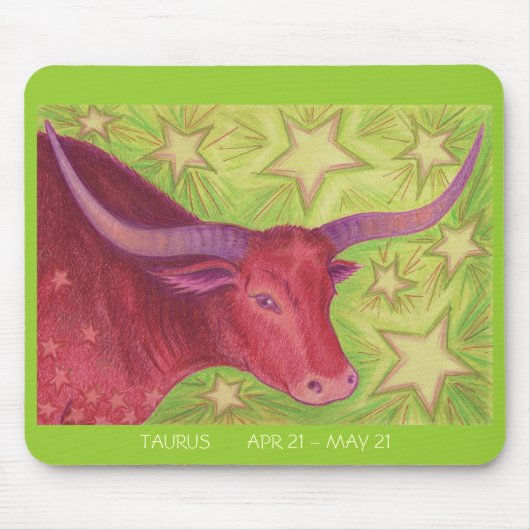 Tapis De Souris Dates du Zodiac Taurus mousepad (Devant)