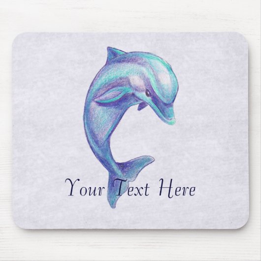 Tapis De Souris Dauphin bleu Mousepad (Devant)