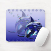 Tapis De Souris Dauphin bleu Mousepad (Avec souris)
