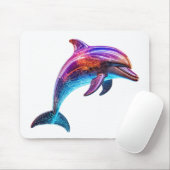 Tapis De Souris Dauphin coloré vif (Avec souris)