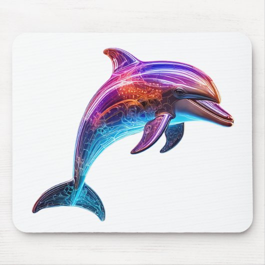 Tapis De Souris Dauphin coloré vif (Devant)