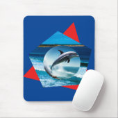 Tapis De Souris Dauphin Dansant Sur Les Vagues, Mousepad (Avec souris)