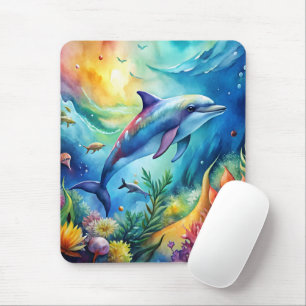 Tapis De Souris Dauphin peint