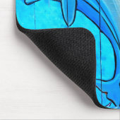 Tapis De Souris dauphins et poissons tropicaux mousepad (Coin)