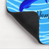 Tapis De Souris Dauphins Natation Personnaliser Ajouter votre nom  (Coin)