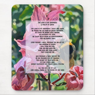 Tapis De Souris David Psalm 23 citation biblique